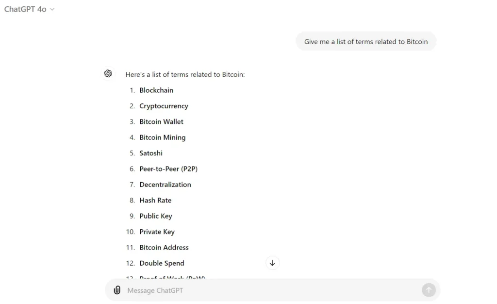 ChatGPT Responses to a Single Prompt